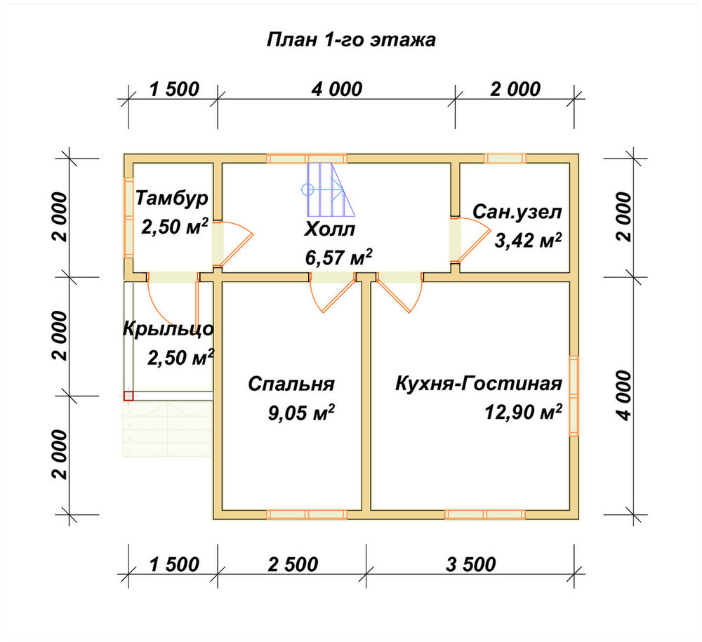 3D Проект П-1004 — план 1