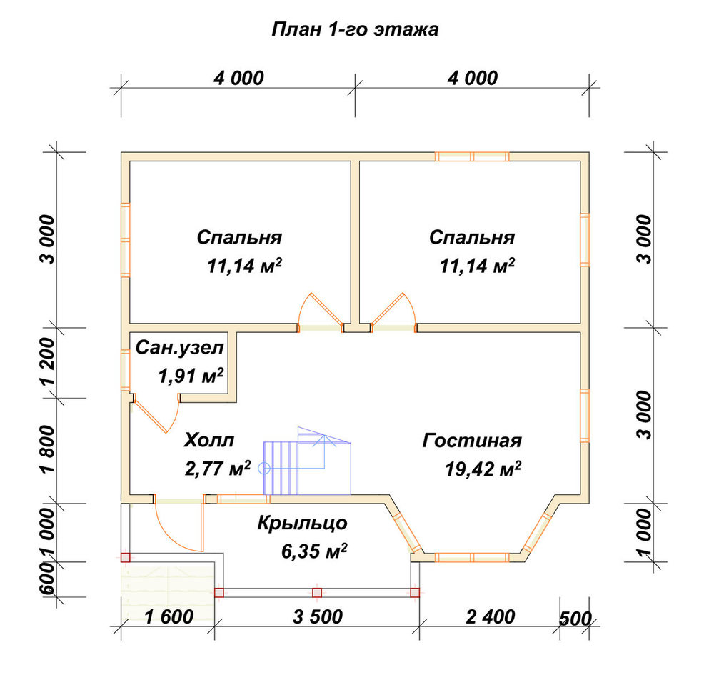 3D Проект П-1018 — план 1