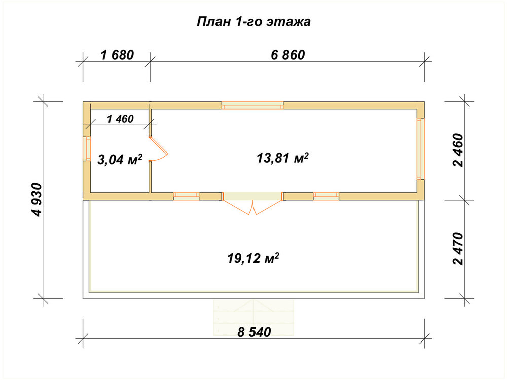 3D Проект П-1038 — план 1