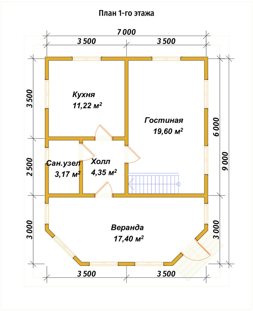 3D Проект П-1258 — план 1