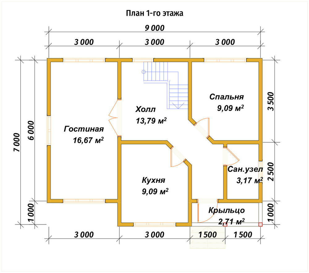 3D Проект П-1323 — план 1