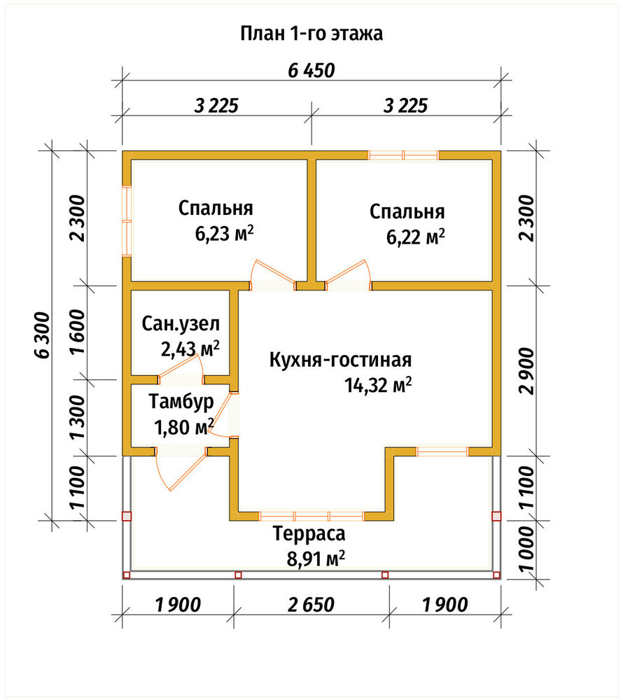 3D Проект П-1454 — план 1