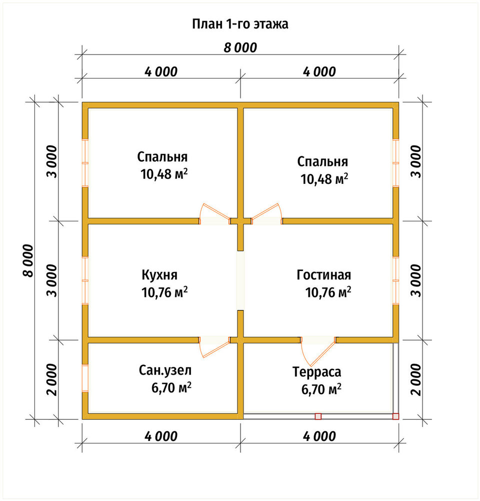 3D Проект П-1455 — план 1