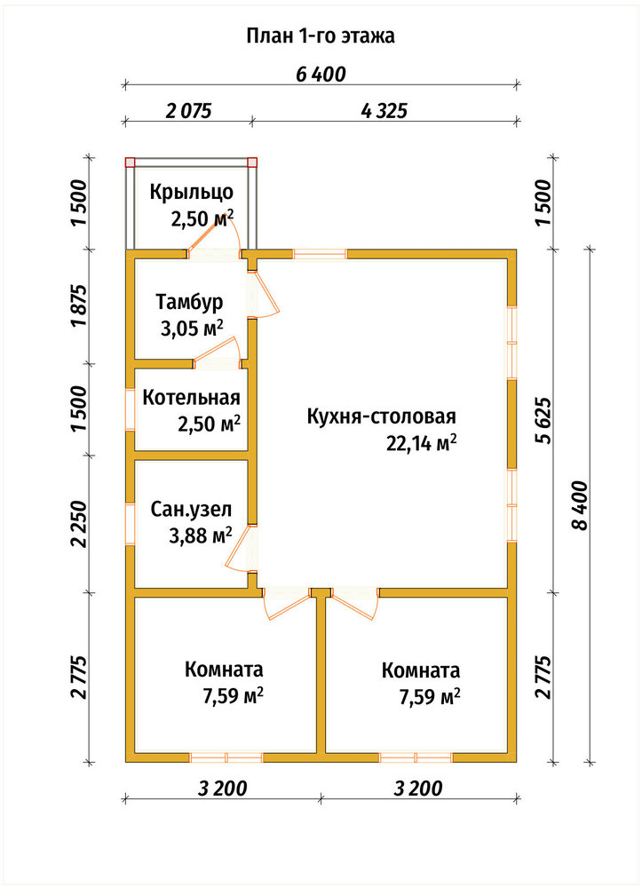 3D Проект П-1458 — план 1