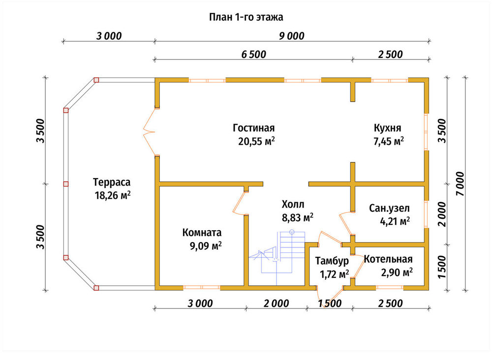 3D Проект П-1490 — план 1